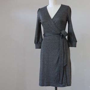 Chevron stretch wrap dress